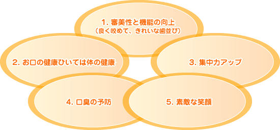 矯正治療の効果図